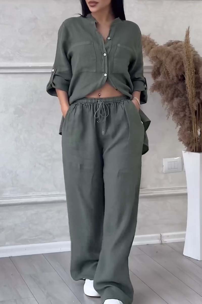 CASUAL LINEN SET TWO-PIECES