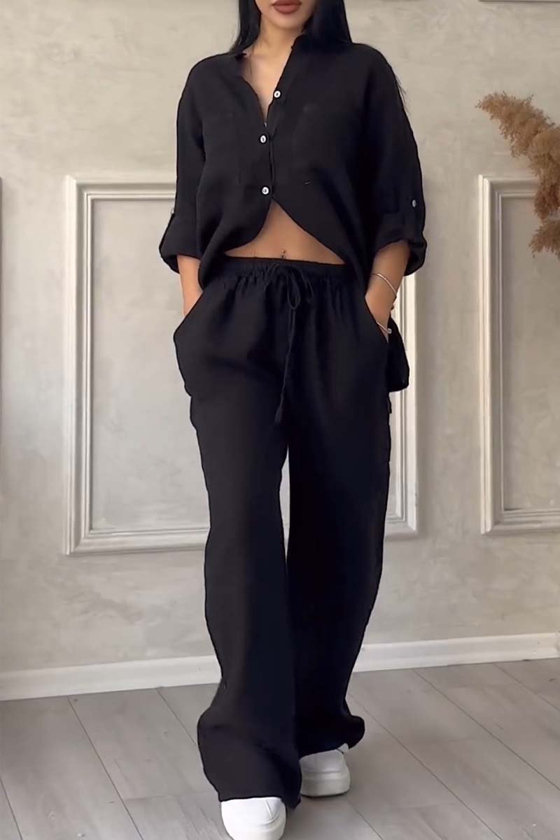 CASUAL LINEN SET TWO-PIECES