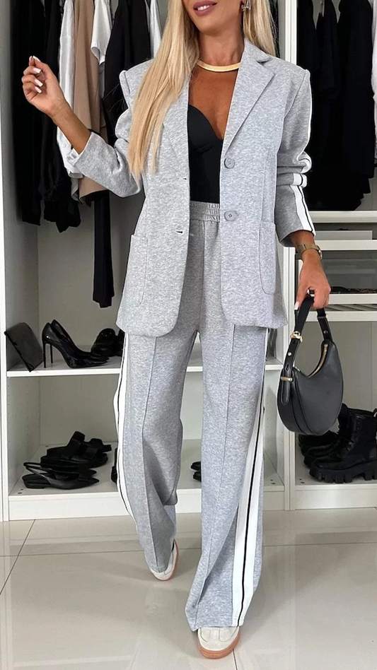 Dames Casual Colbert met Lange Mouwen en Klassieke Kraag