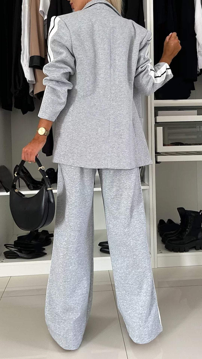 Dames Casual Colbert met Lange Mouwen en Klassieke Kraag